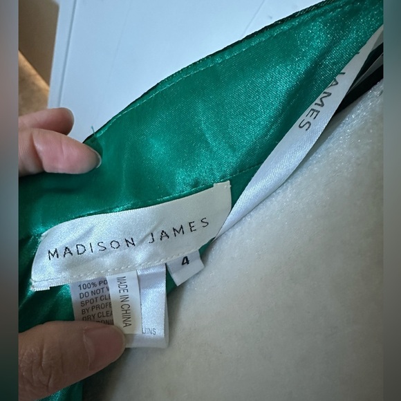 Madison James Green Floral Maxi Dress Criss-cross back size 4 - Picture 5 of 7